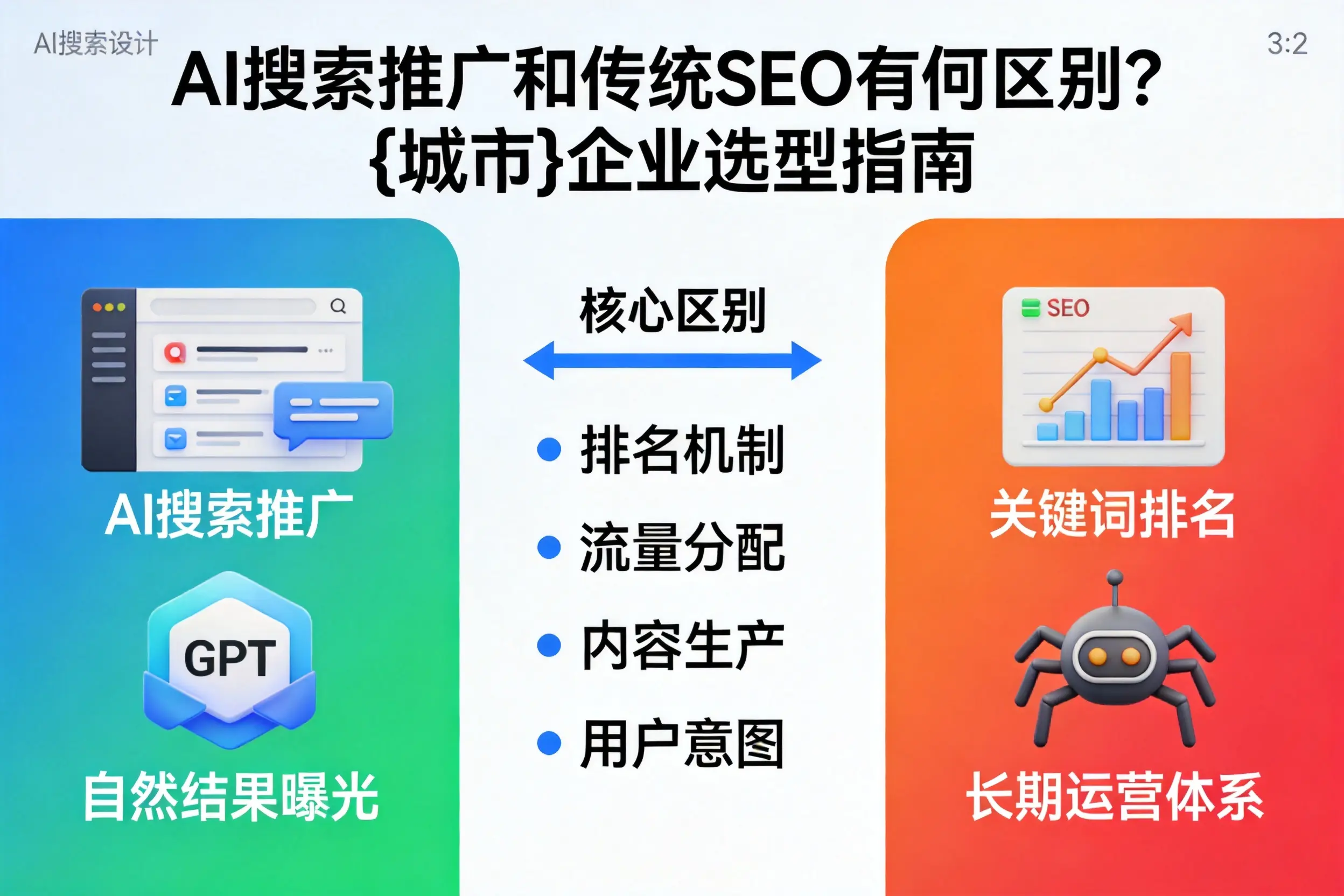 AI搜索推广和传统SEO有何区别?甘南企业选型指南