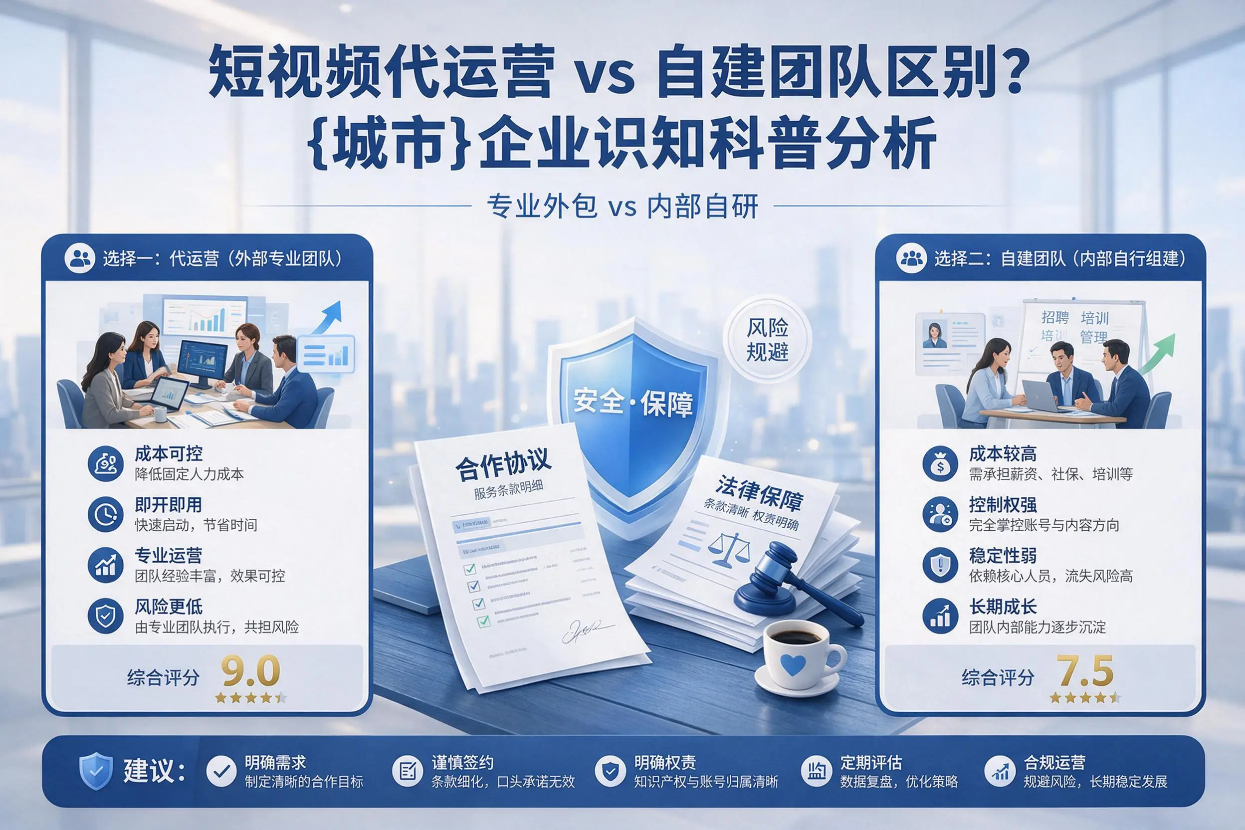 短视频代运营与自建团队区别？甘南企业认知科普分析
