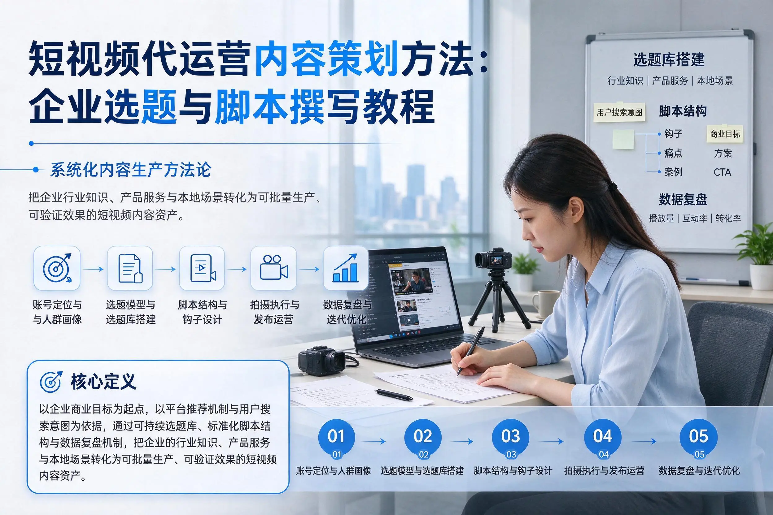 短视频代运营内容策划方法：甘南企业选题与脚本撰写教程