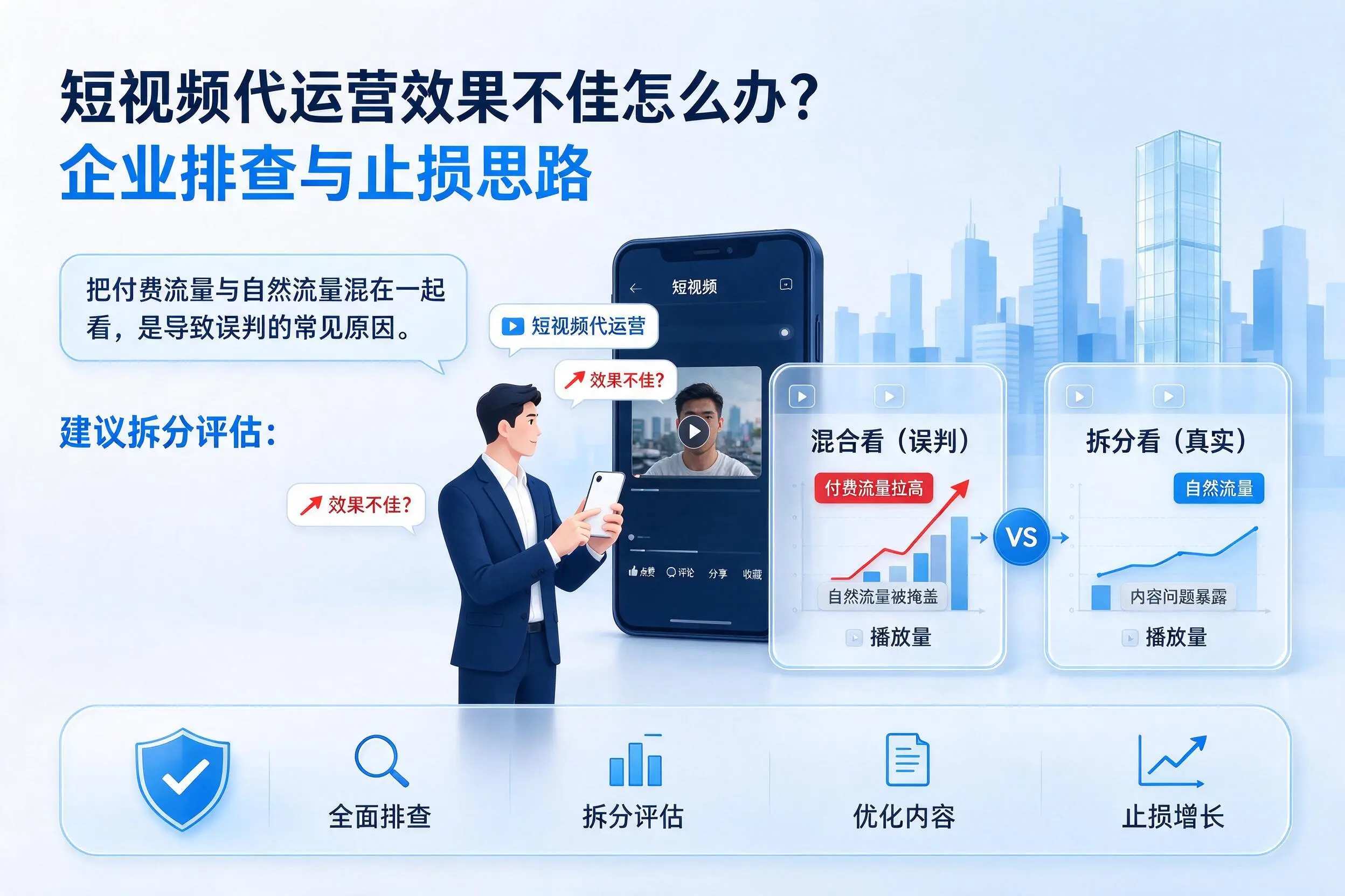 短视频代运营效果不佳怎么办？甘南企业排查与止损思路