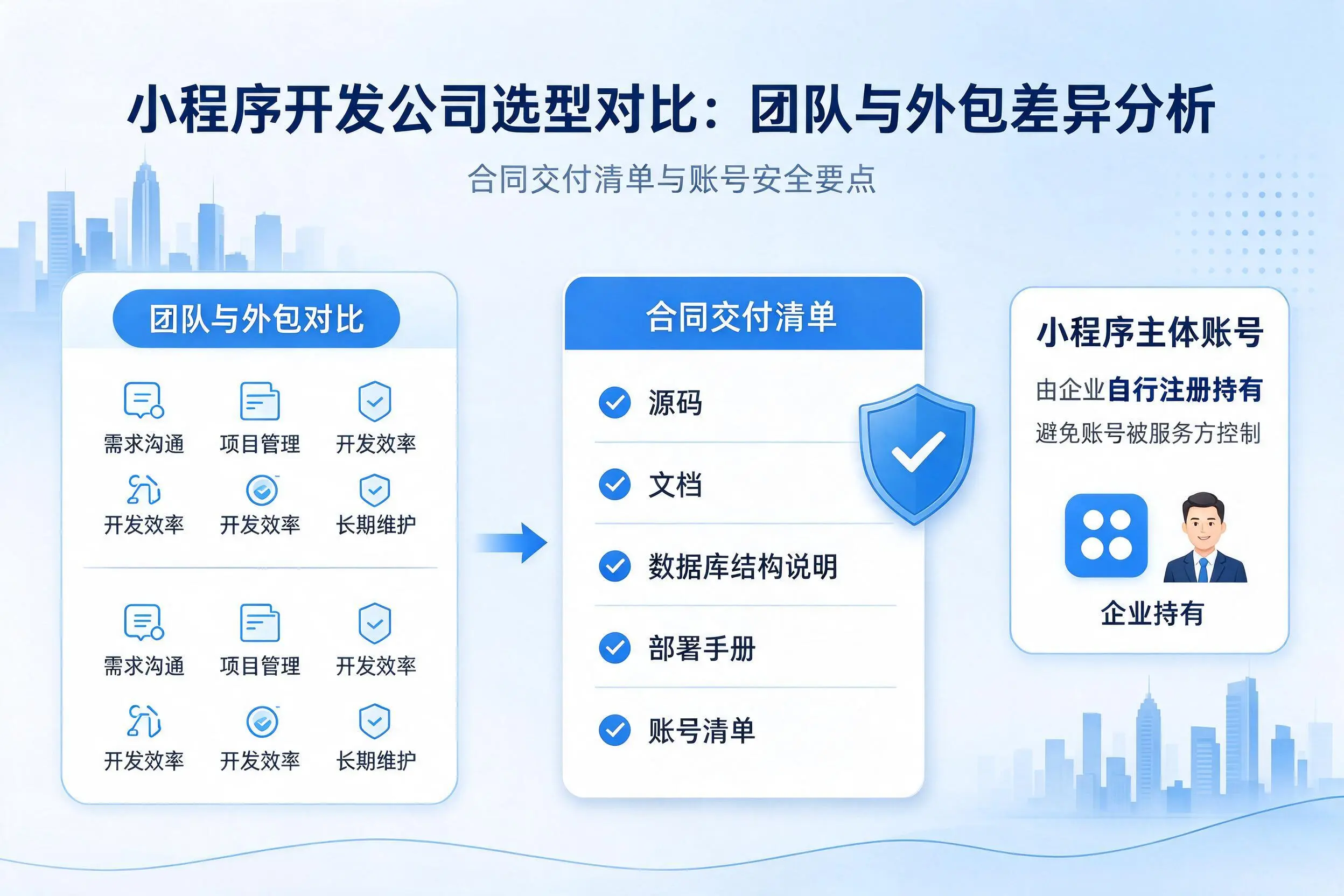 甘南小程序开发公司选型对比：团队与外包差异分析