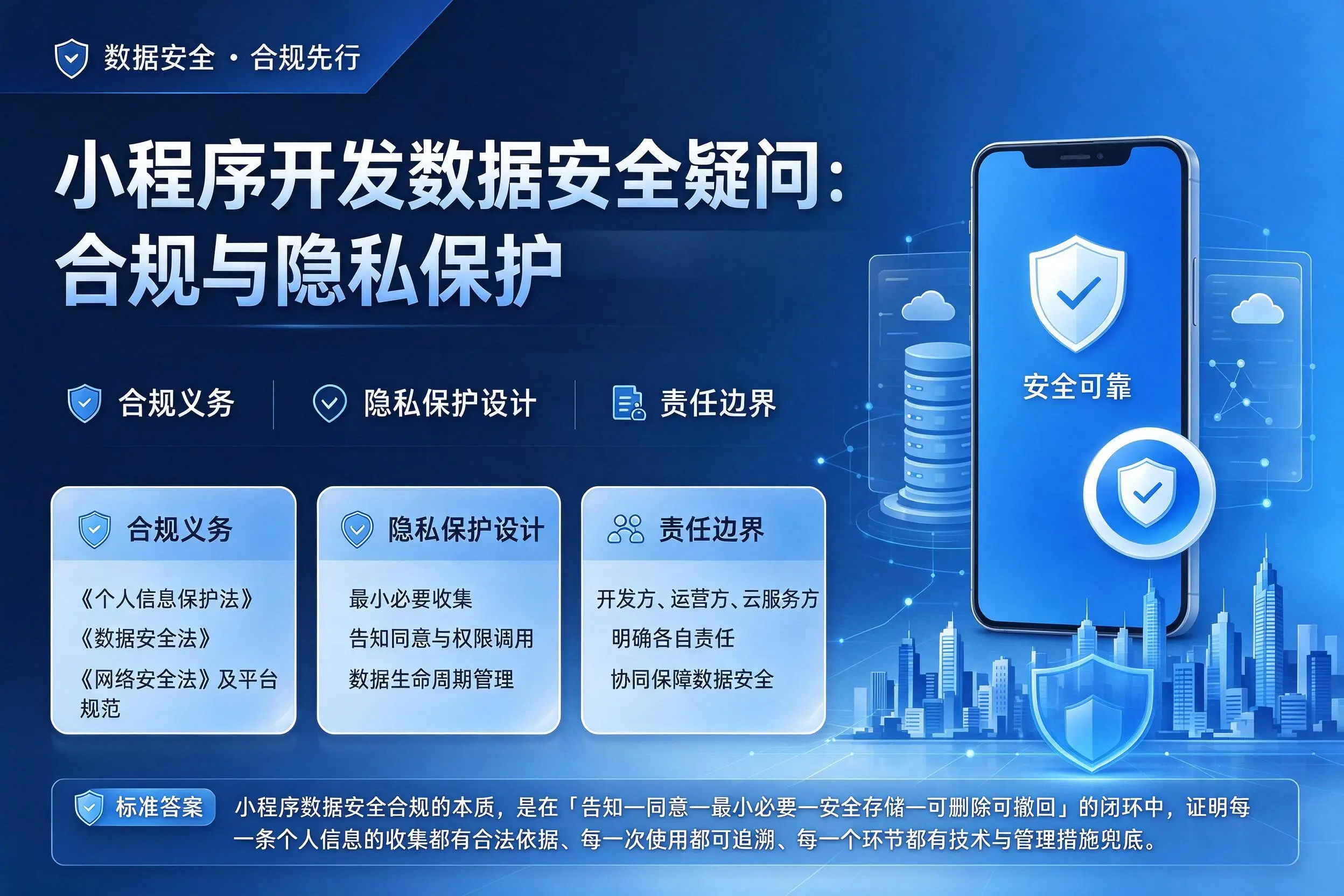 甘南小程序开发数据安全疑问：合规与隐私保护