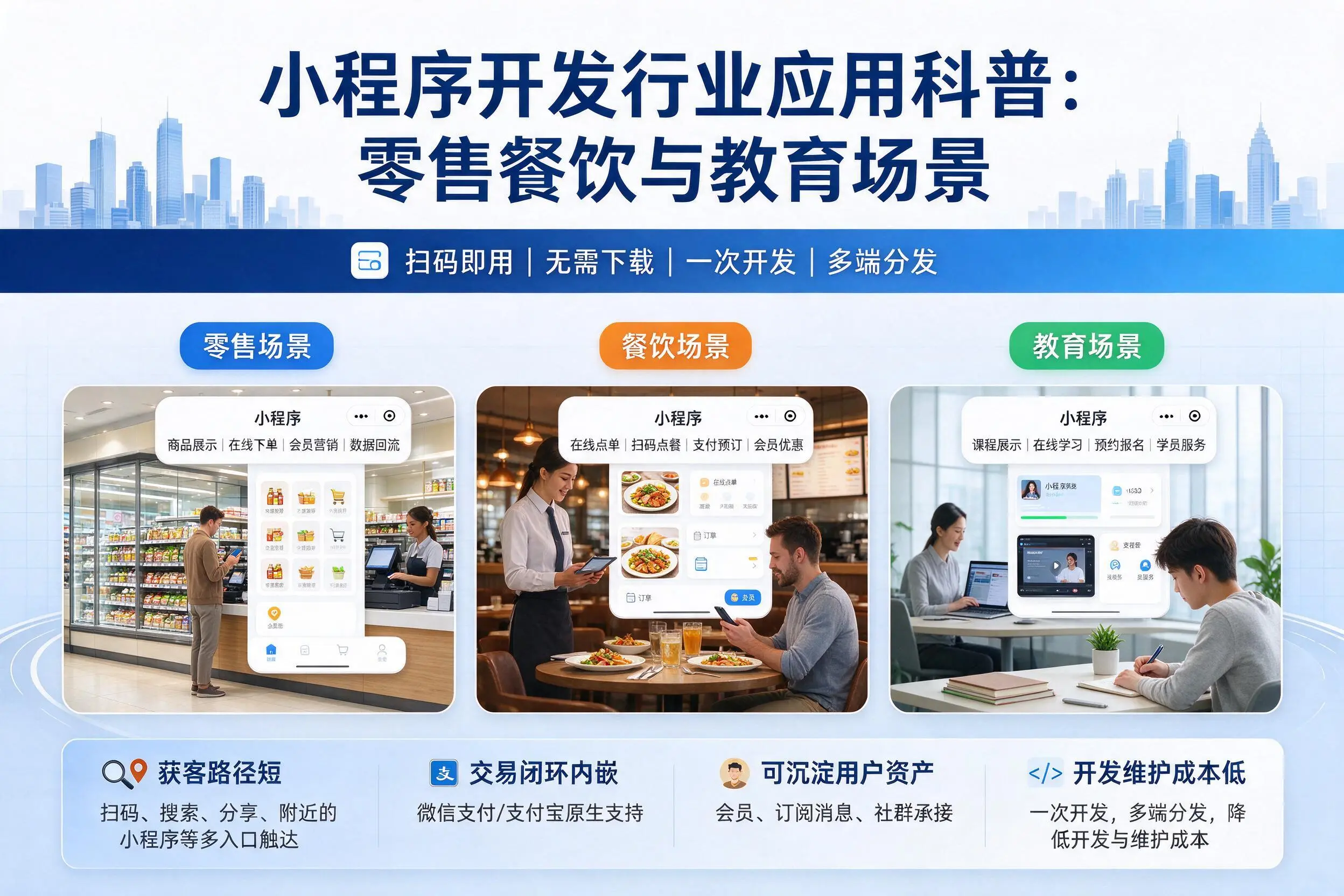 甘南小程序开发行业应用科普：零售餐饮与教育场景