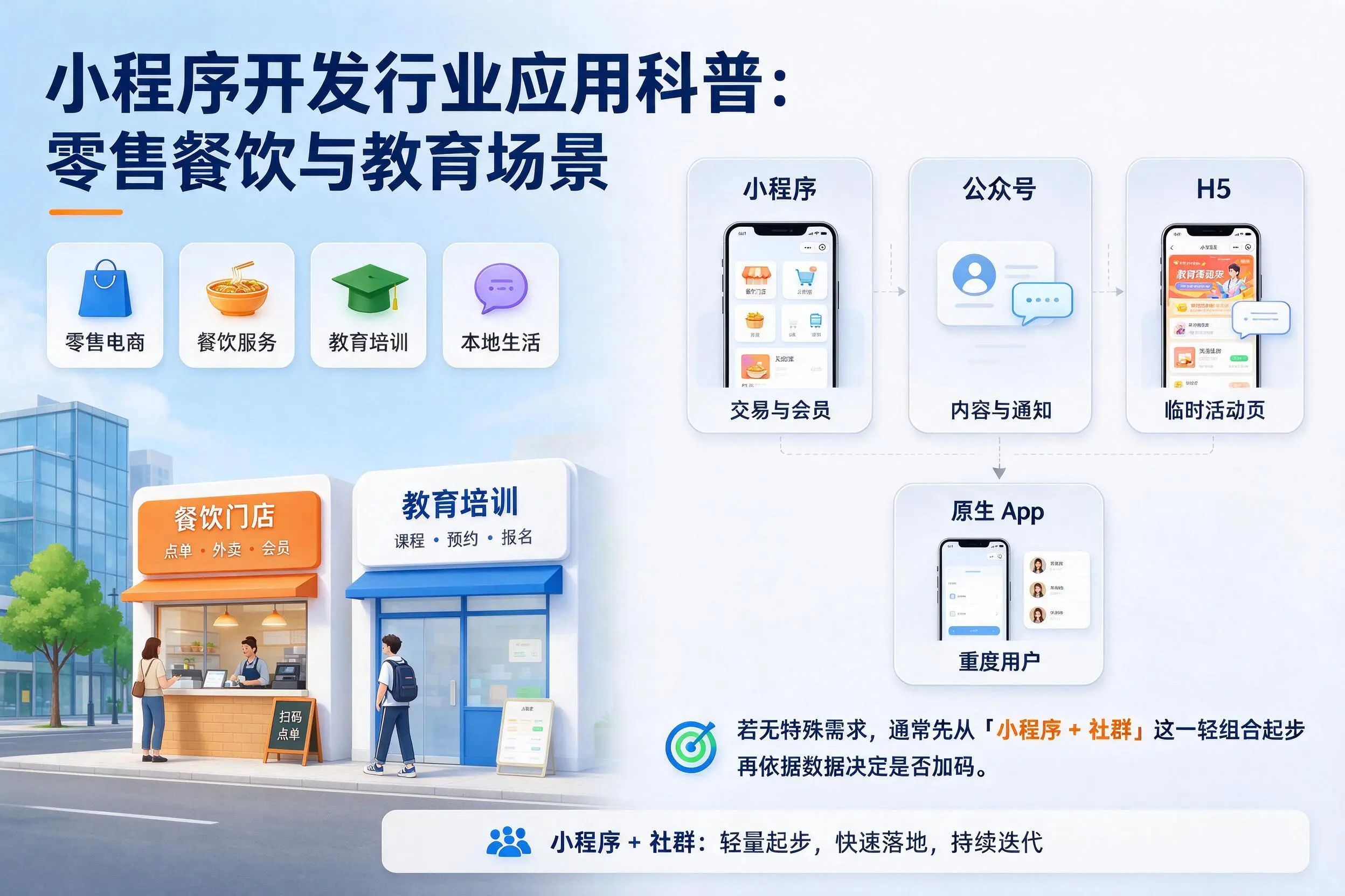 甘南小程序开发行业应用科普：零售餐饮与教育场景