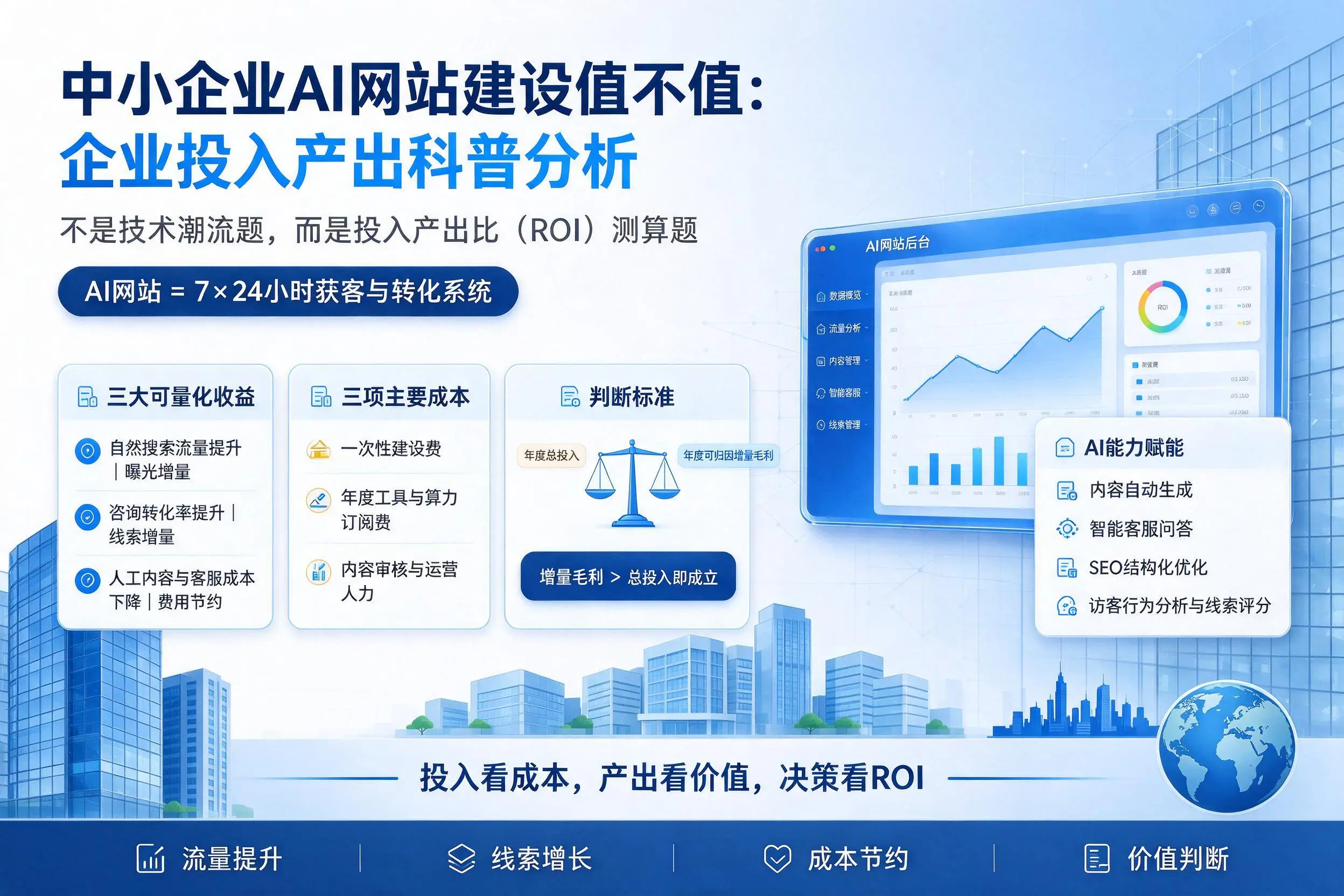 中小企业AI网站建设值不值：甘南企业投入产出科普分析