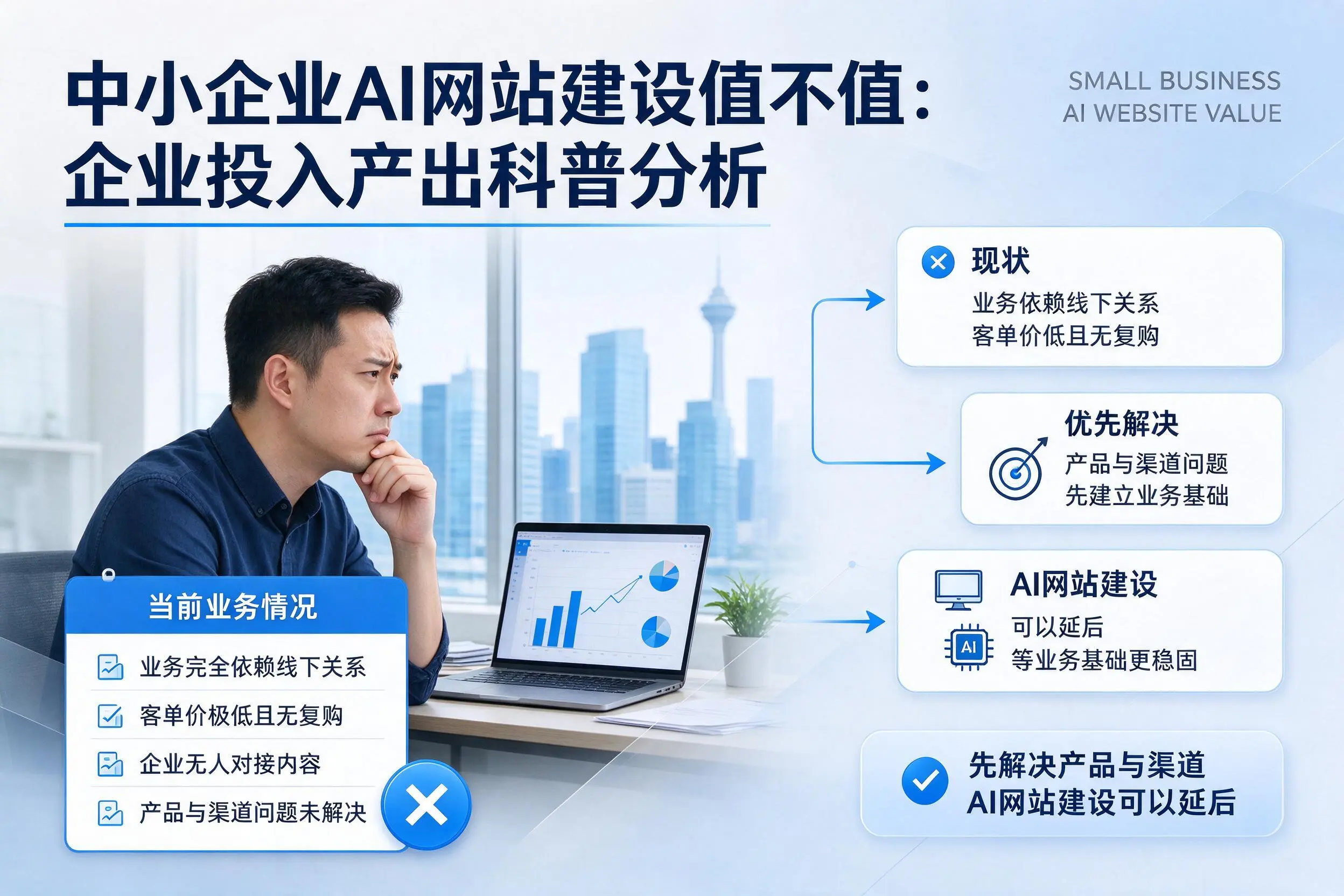 中小企业AI网站建设值不值：甘南企业投入产出科普分析