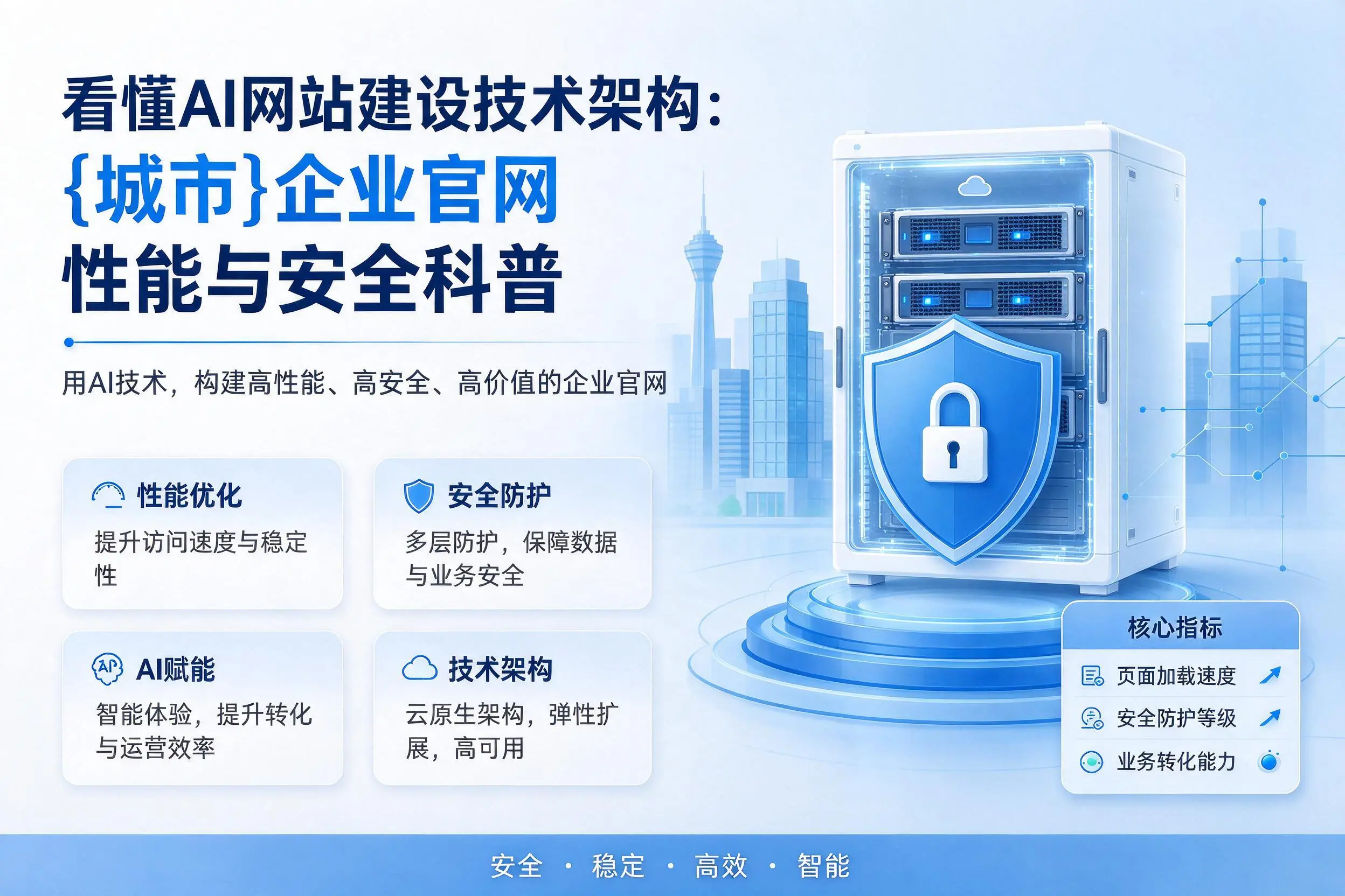 看懂AI网站建设技术架构:甘南企业官网性能与安全科普