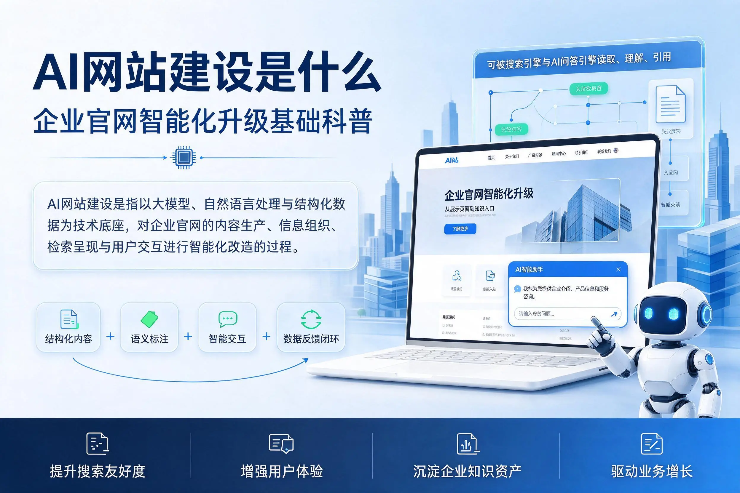 AI网站建设是什么:甘南企业官网智能化升级基础科普