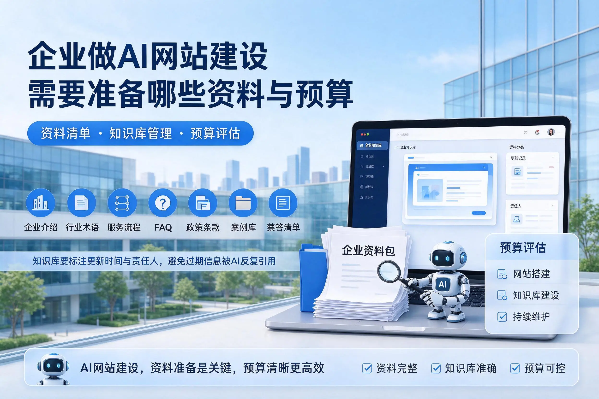 甘南企业做AI网站建设需要准备哪些资料与预算