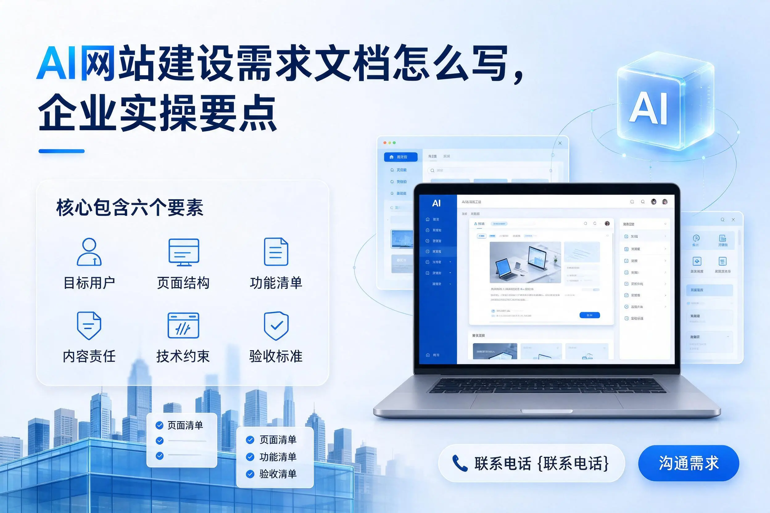 AI网站建设需求文档怎么写，甘南企业实操要点