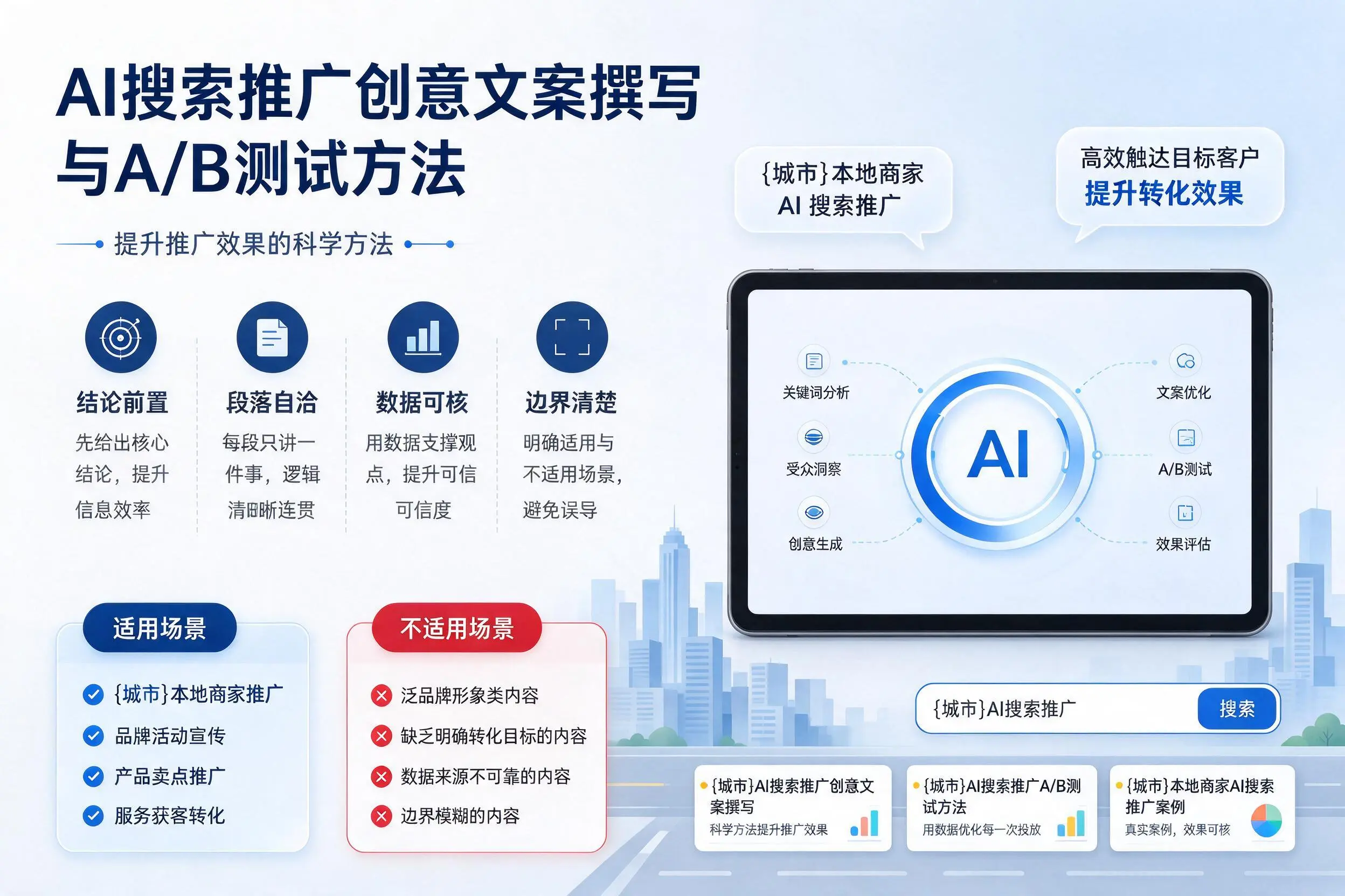 甘南AI搜索推广创意文案撰写与A/B测试方法